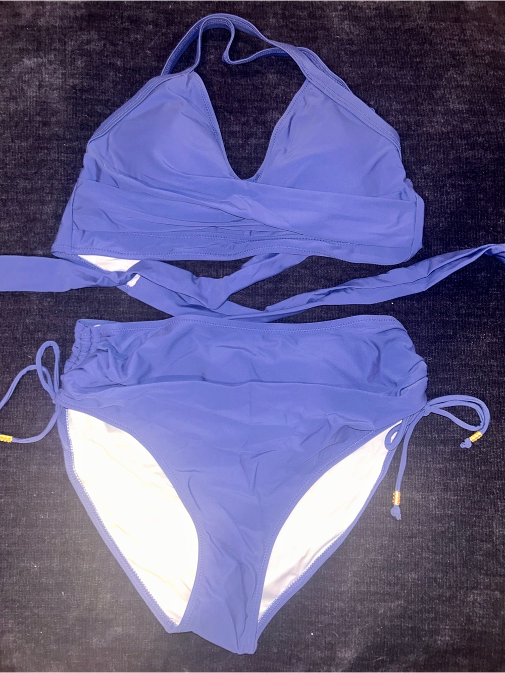 Women's Blue Wrap Bikini Set